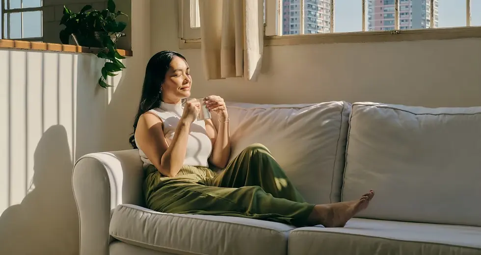 Calm one-to-one mindfulness coaching session in a serene studio